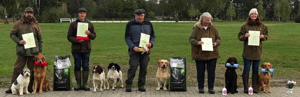Lüne Cup 2019 - Siegerehrung des Team-WT Retriever-Spaniel